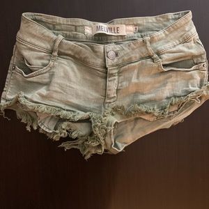 ARMY GREEN BRANDY MELVILLE DENIM SHORTS